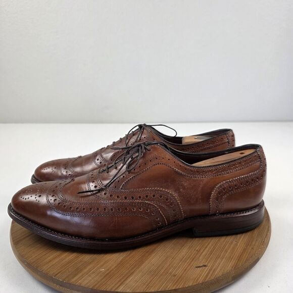 Allen Edmonds McAllister Brogue Wingtip Oxford Brown Leather‎ Dress Shoes 10 D main image 9